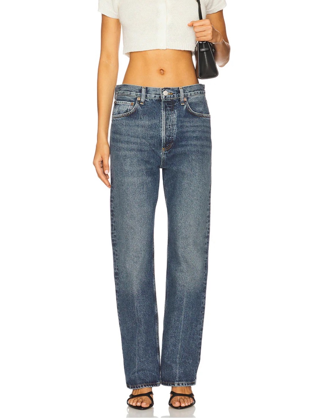 AGOLDE Fran Low Slung Straight Jeans Dwell Size 26